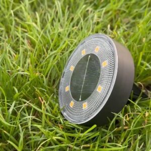 solar powered outdoor deck lights waterproof with auto on/off for stairs, steps & fence